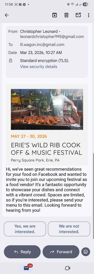 Erie RibFest Scammer Email Christopher Leonard